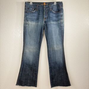 7 For All Mankind A Pocket Jeans Womens 30 Jerome Dahan USA Bootcut Mid Rise Y2K